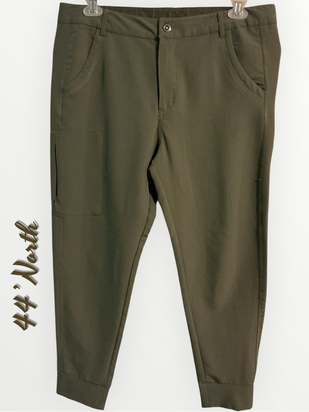 🌺44 NORTH OUTDOOR WEAR Olive Green Stretch Jogger Pants
